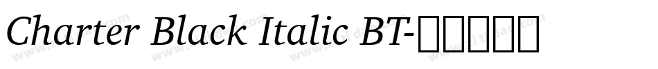 Charter Black Italic BT字体转换